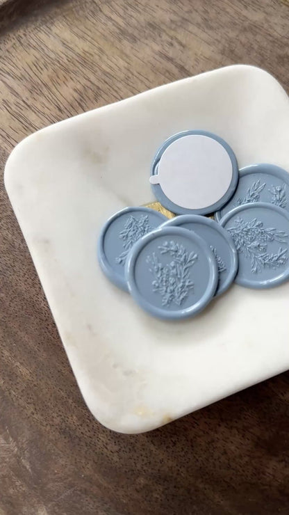 Dusty Blue Wax Seal Stickers