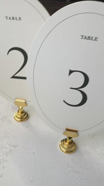 Ivory Wedding Table Numbers Numerical | PRINTED - Style 298