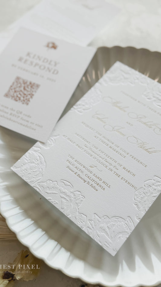 Letterpress Wedding Invitations | Style 2321