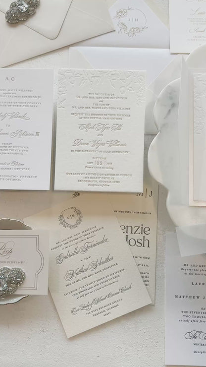 Letterpress Foil Wedding Invitations | Style 2668